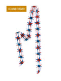 Tirzah Lane Art Americana Stars Western Twilly Scarf: Patriotic Cowgirl Satin Silky Scarf