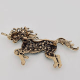 Mio Queena Colourful Rhinestone Galloping Horse Brooch