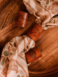 Tirzah Lane Art Out West Scarf Genuine Leather Scarf Slide