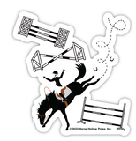 3" Tumbler Horse Sticker / Off Course Bucking / WATERPROOF