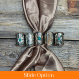 Rodeo Drive Silver Engraved Wild Rag Slides - Assorted