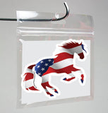 Horse 3" Sticker Waterproof | Patriotic Horse | Cello Sleeve
