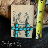 Countryside Co. Cross Turquoise Dangle Earring