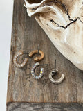 Boho Ranch Shop Dainty Western Style Horseshoe with Rhinestone Earrings