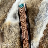 Countryside Co. Flower Tooled Leather Keychain Wristlet