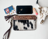 Boho Ranch Shop Western Mini Mobile Cowhide Tooled Leather Crossbody