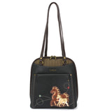 Chala Convertible Backpack Purse - Horse Family