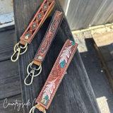 Countryside Co. Pecos Tooled Leather Keychain Wristlet