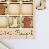 Birch House Games & Gifts Cowgirl Tic-Tac-Toe Game - Western Gift