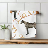 Horse Pony Equestrian Tack Kitchen Towel Waffle Gifts Farm