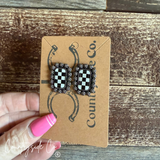 Countryside Co. Retro Checkered Earrings