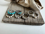 Boho Ranch Shop Western Simple Stretch Ringm- turquoise | white