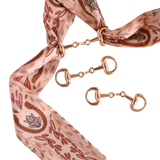 Tirzah Lane Art Snaffle Bit Twilly Scarf Slide Accessory in “Gold”