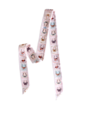 Tirzah Lane Art Postal Field Study Twilly Scarf in Almond: Vintage Western Satin Chiffon Scarf