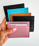 Boho Ranch Shop Western Boot Stitch Leather Credit Card Holder Money holder
