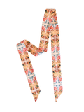 Tirzah Lane Art Lucky Wildflowers Twilly Scarf: Western Floral Satin Chiffon Scarf
