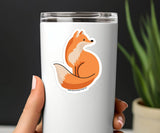 Fox 3" Sticker Waterproof | Fox Black Line | Cello Sleeved