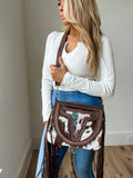 Boho Ranch Shop THE CAROLINE CROSSBODY steer longhorn - cowhide purse bag