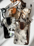 Boho Ranch Shop HAYDEE PHONE CROSSBODY mobile Western Tooled Leather Cowhide