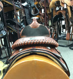 C2762  Vintage Show Saddle 16" Arabian Tree Chestnut Full Tool Saddle
