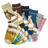 Kelley and Company At the Fence Adult Crew Socks