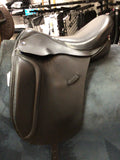 C2712 Used Hastilow Highland Cob Dressage Saddle 17.5" Adjustable Tree
