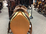 C2713 Used Kathy's Pleasure Saddle 16" Wide Tree Light Oil Floral