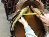C2713 Used Kathy's Pleasure Saddle 16" Wide Tree Light Oil Floral