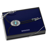 Montana Silversmiths Boot Stitch Turquoise Bolo Tie