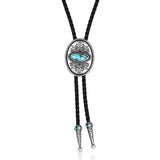 Montana Silversmiths Boot Stitch Turquoise Bolo Tie