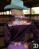 Ranch Dress'n CANYON CACTUS SATIN PERFORMANCE RODEO SHIRT