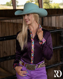 Ranch Dress'n CANYON CACTUS SATIN PERFORMANCE RODEO SHIRT