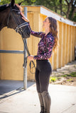 Kastel Denmark Black Modern Begonia Long Sleeve 1/4 Zip Sun Shirt