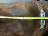 C2713 Used Kathy's Pleasure Saddle 16" Wide Tree Light Oil Floral