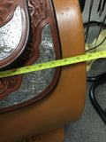 C2762  Vintage Show Saddle 16" Arabian Tree Chestnut Full Tool Saddle