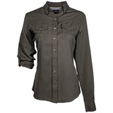 Hooey "Sol" Ladies Dark Grey Long Sleeve Pearl Snap Shirt