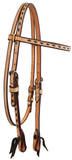 Paul Taylor Cowboy Buck Stitch and Roughout Browband Headstall