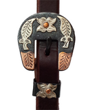 Paul Taylor 3/4" Browband Headstall - Copper Dot Flower & Buckle Sets