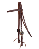 Paul Taylor 3/4" Browband Headstall - Copper Dot Flower & Buckle Sets
