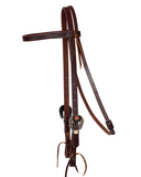 Paul Taylor 3/4" Browband Headstall - Copper Clover Buckle Sets