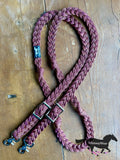 WhinneyeEar 8ft Autumn Stripes Braided Reins