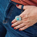 RANCH DRESS'N BOHO CONCHO TURQUOISE RING