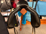C2693 Used 17.5" Collegiate Black Dressage Saddle