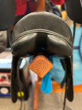 C2693 Used 17.5" Collegiate Black Dressage Saddle