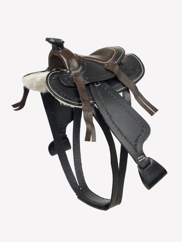 Selle Poney Western Miniature en Cuir pour Jeunes - Mauritius