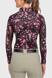 Kastel Denmark Black Modern Begonia Long Sleeve 1/4 Zip Sun Shirt