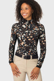 Kastel Neutral Modern Begonia Long Sleeve 1/4 Zip Long Sleeve Top