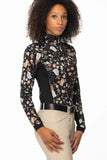 Kastel Neutral Modern Begonia Long Sleeve 1/4 Zip Long Sleeve Top