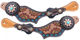 Paul Taylor Ladies Hand Painted Sunflower Spur Straps