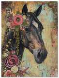 Leanin Tree Horse Wearing Flowers Birthday Greeting Card